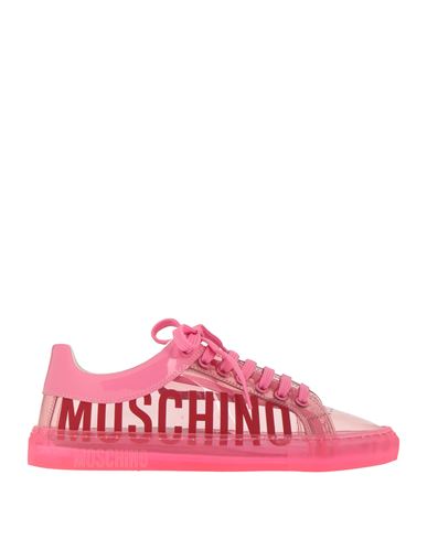 Moschino Couture Woman Sneakers Pink Size 8 Rubber, Synthetisches Material In Pink