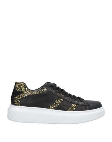 Flores Woman Sneakers Black Size 6 Leather In Black