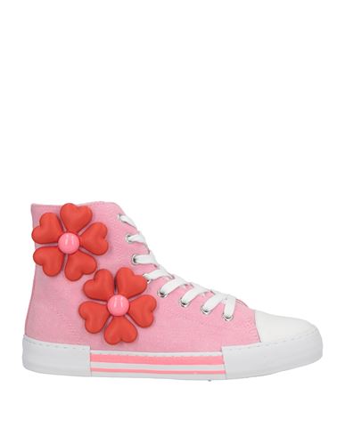 Moschino Couture Woman Sneakers Pink Size 8 Textile Fibers, Rubber In Pink