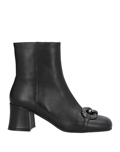 Cafènoir Woman Ankle Boots Black Size 5 Leather In Black