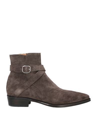 Damy Man Ankle Boots Dark Brown Size 6 Leather In Brown