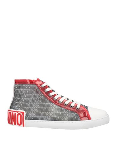 Moschino Logo-print High-top Sneakers In Black