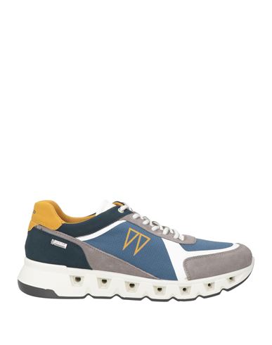 Igi & Co Man Sneakers Slate Blue Size 6 Textile Fibers, Leather In Blue