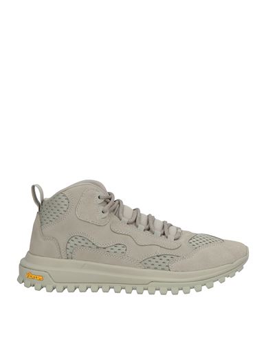 Brandblack Man Ankle Boots Sage Green Size 10.5 Leather, Textile Fibers In Gray
