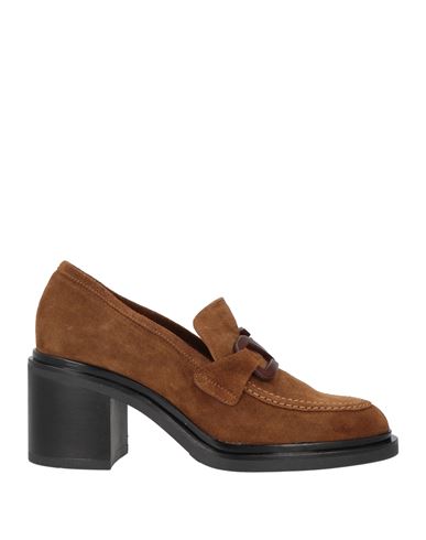 Angel Alarcon Ángel Alarcón Woman Loafers Tan Size 5 Leather In Brown