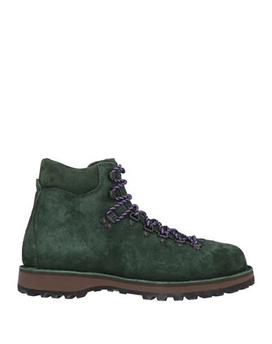 Diemme Man Ankle Boots Dark Green Size 10 Shearling In Animal Print