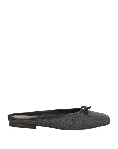 Brunello Cucinelli Woman Mules & Clogs Charcoal Size 7 Leather In Gray