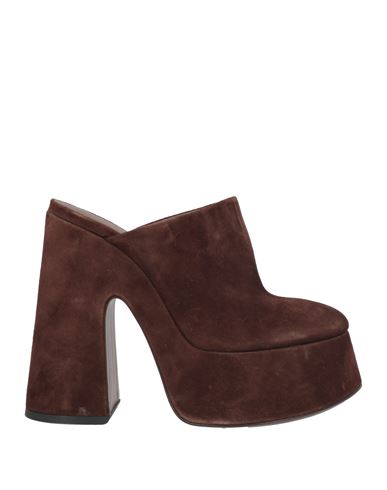 Vic Matie Vic Matiē Woman Mules & Clogs Dark Brown Size 7 Leather In Brown
