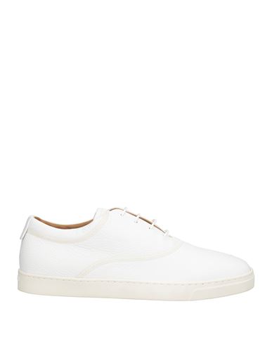 Giorgio Armani Man Sneakers White Size 9 Leather In White