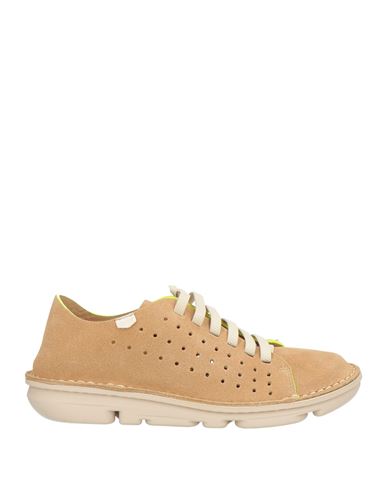 On Foot Woman Sneakers Camel Size 8 Leather In Sand