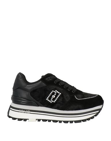 Liu •jo Woman Sneakers Black Size 5 Leather, Textile Fibers In Black