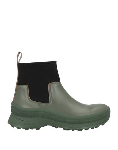 Jil Sander Man Ankle Boots Green Size 9 Rubber In Green