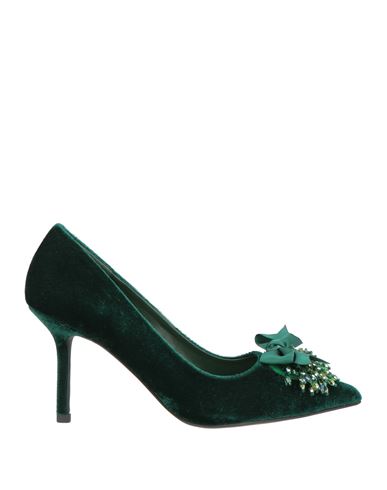 Tosca Blu Woman Pumps Green Size 7 Textile Fibers In Green