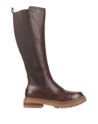 Tua By Braccialini Woman Boot Brown Size 11 Synthetisches Material, Textile Fibers In Brown