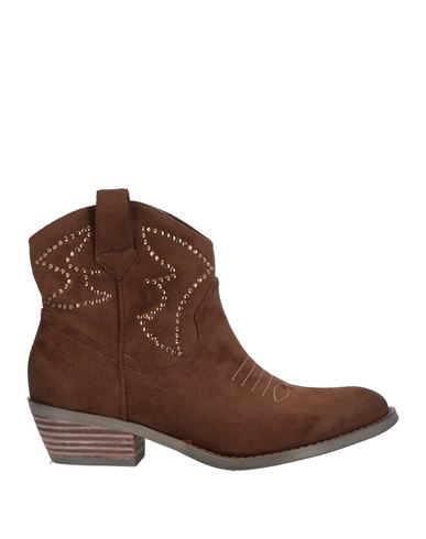 Tosca Blu Studio Woman Ankle Boots Dark Brown Size 7 Textile Fibers In Brown