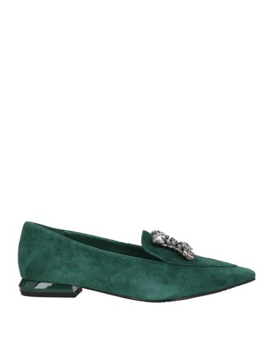 Tosca Blu Woman Loafers Green Size 8 Leather In Green