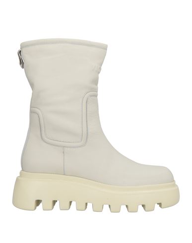 Vic Matie Vic Matiē Woman Ankle Boots Light Grey Size 10 Leather In White