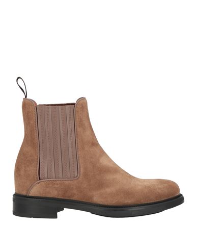Santoni Woman Ankle Boots Camel Size 5 Leather In Nude