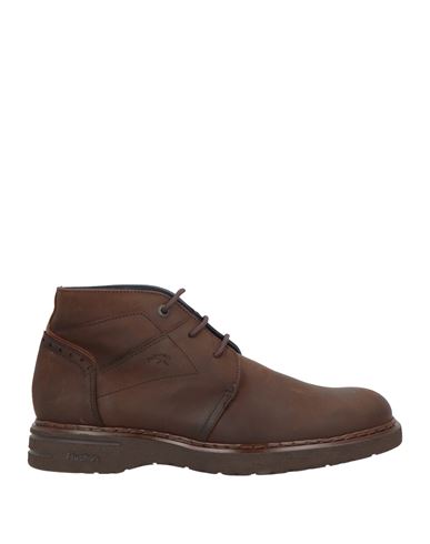 Fluchos Man Ankle Boots Dark Brown Size 8 Leather In Brown