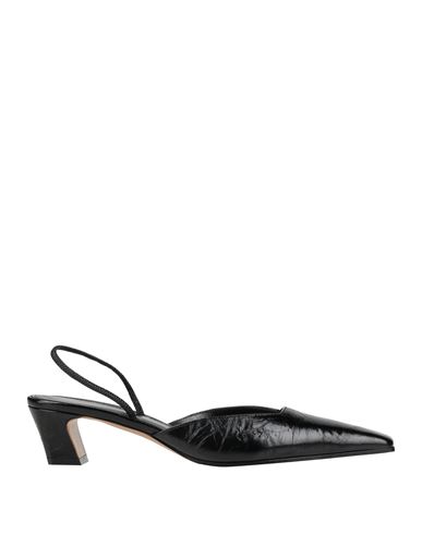 Khaite Roosevelt Slingback Leather Pumps In Black