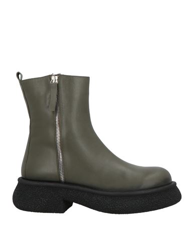 Tosca Blu Woman Ankle Boots Military Green Size 7 Leather In Green