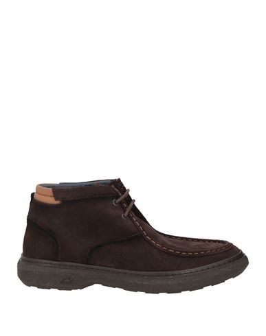 Fluchos Man Ankle Boots Dark Brown Size 7 Leather In Brown