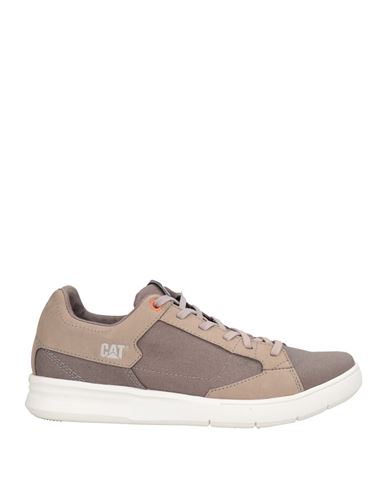 Caterpillar Man Sneakers Taupe Size 10 Leather, Textile Fibers In Gray