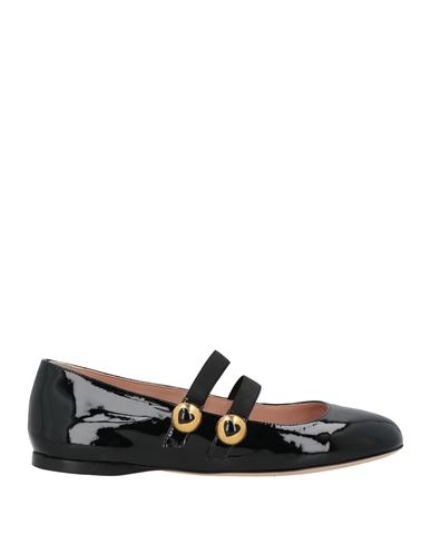 Moschino Couture Woman Ballet Flats Black Size 8 Leather In Black