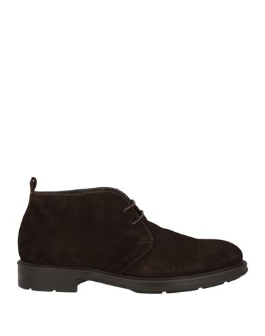Marco Ferretti Man Ankle Boots Dark Brown Size 12 Leather In Brown