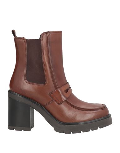 Cinzia Soft Woman Ankle Boots Brown Size 10 Leather In Brown