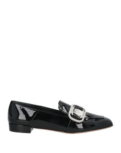 Ferragamo Woman Loafers Black Size 8 Goat Skin In Black
