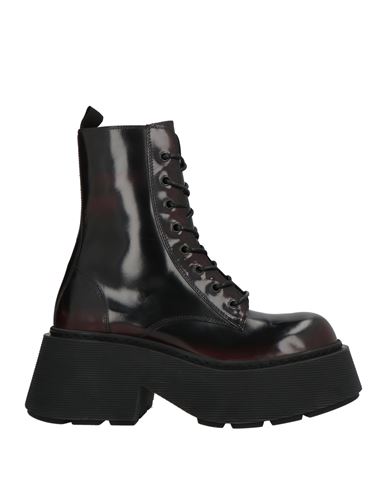 Vic Matie Vic Matiē Woman Ankle Boots Burgundy Size 11 Leather In Red