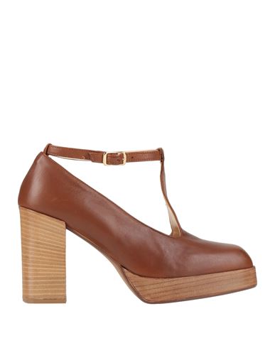 Noa A. Woman Pumps Tan Size 8 Calfskin In Brown