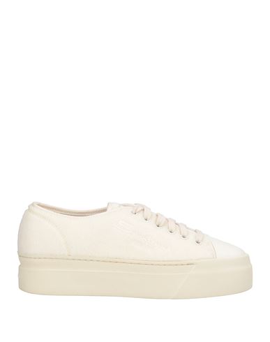Santoni Woman Sneakers Off White Size 6 Leather, Textile Fibers In White
