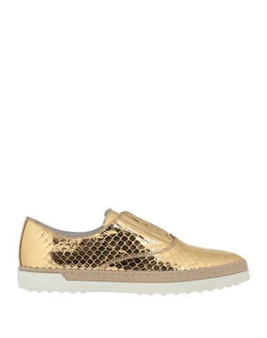 Tod's Woman Espadrilles Gold Size 7.5 Leather