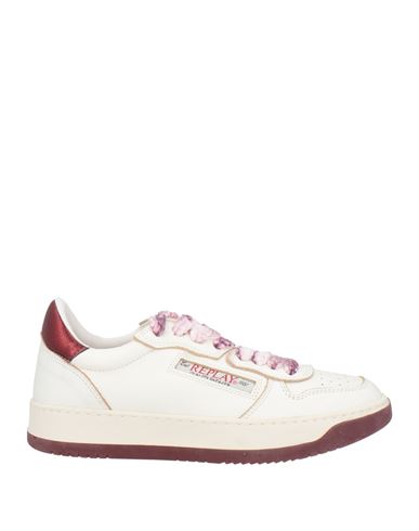 Replay Woman Sneakers Bronze Size 7 Leather, Textile Fibers In Multi