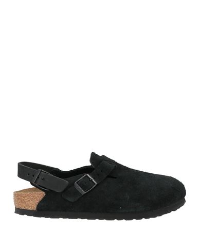 Birkenstock Tokio Buckled Suede Clogs In Black