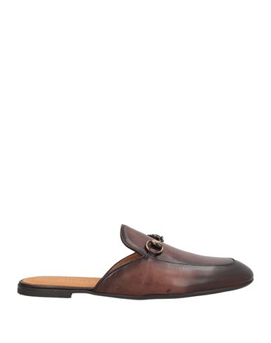 Sigotto Uomo Man Mules & Clogs Brown Size 9 Leather In Brown