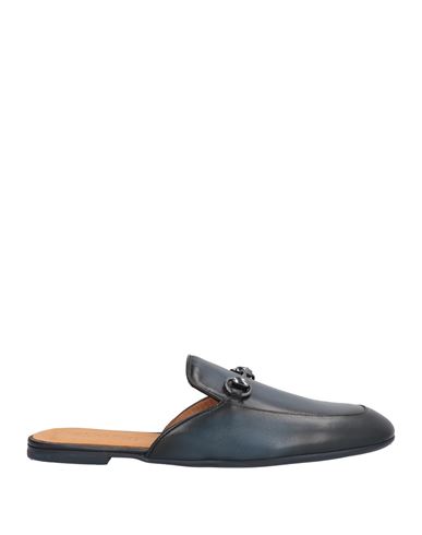 Sigotto Uomo Man Mules & Clogs Navy Size 9 Leather In Blue