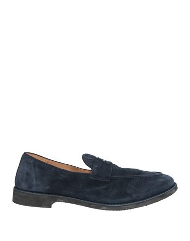 Alberto Fasciani Man Loafers Navy Size 7 Leather In Blue