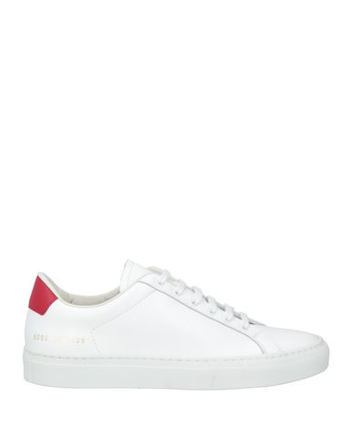 Common Projects Woman By  Woman Sneakers White Size 8 Leather In White