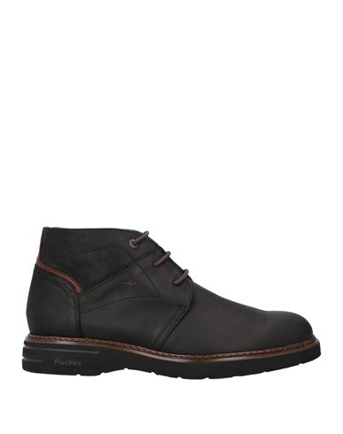 Fluchos Man Ankle Boots Black Size 8 Leather In Black