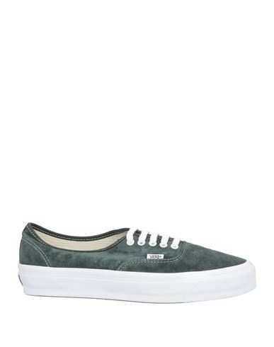 Vans Man Sneakers Dark Green Size 9 Leather In Gray
