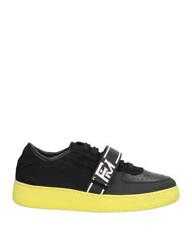 Frankie Morello Man Sneakers Black Size 9 Leather, Textile Fibers In Black
