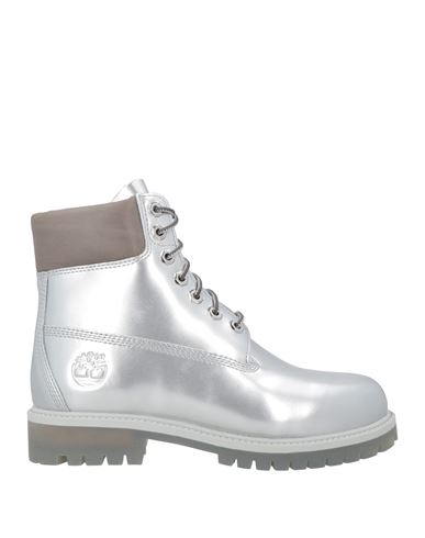 Timberland X Veneda Carter Man Ankle Boots Silver Size 6 Regenerated Leather In Silver