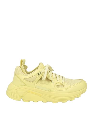 Brandblack Woman Sneakers Lime Green Size 8 Textile Fibers In Yellow