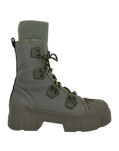 Vic Matie Vic Matiē Woman Ankle Boots Military Green Size 7 Textile Fibers In Green