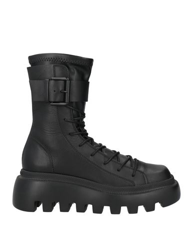 Vic Matie Vic Matiē Woman Ankle Boots Black Size 7 Leather, Synthetisches Material In Black
