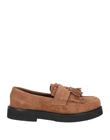 Hadel Woman Loafers Brown Size 8 Leather In Brown