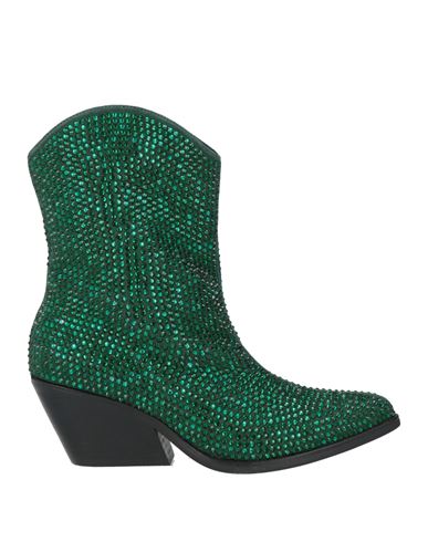 Tosca Blu Studio Woman Ankle Boots Green Size 7 Textile Fibers In Green